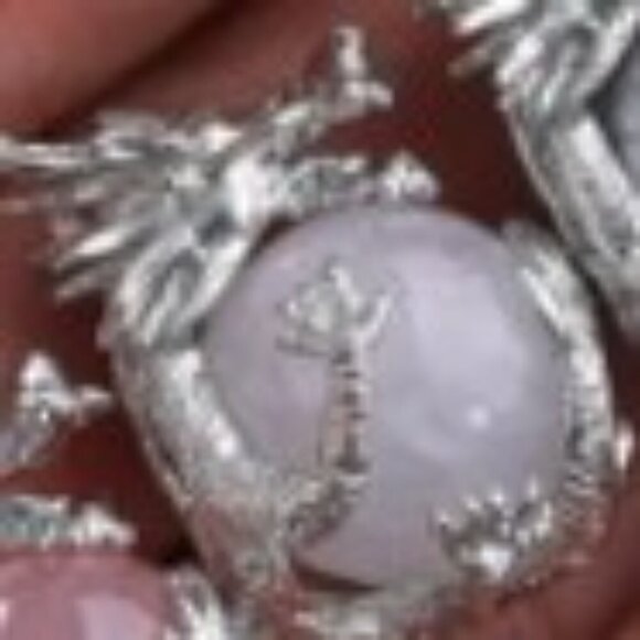 Unisex Natural Stone Crystal Dragon Wrapped Ball Pendant Necklace PU Leather - Picture 3 of 9